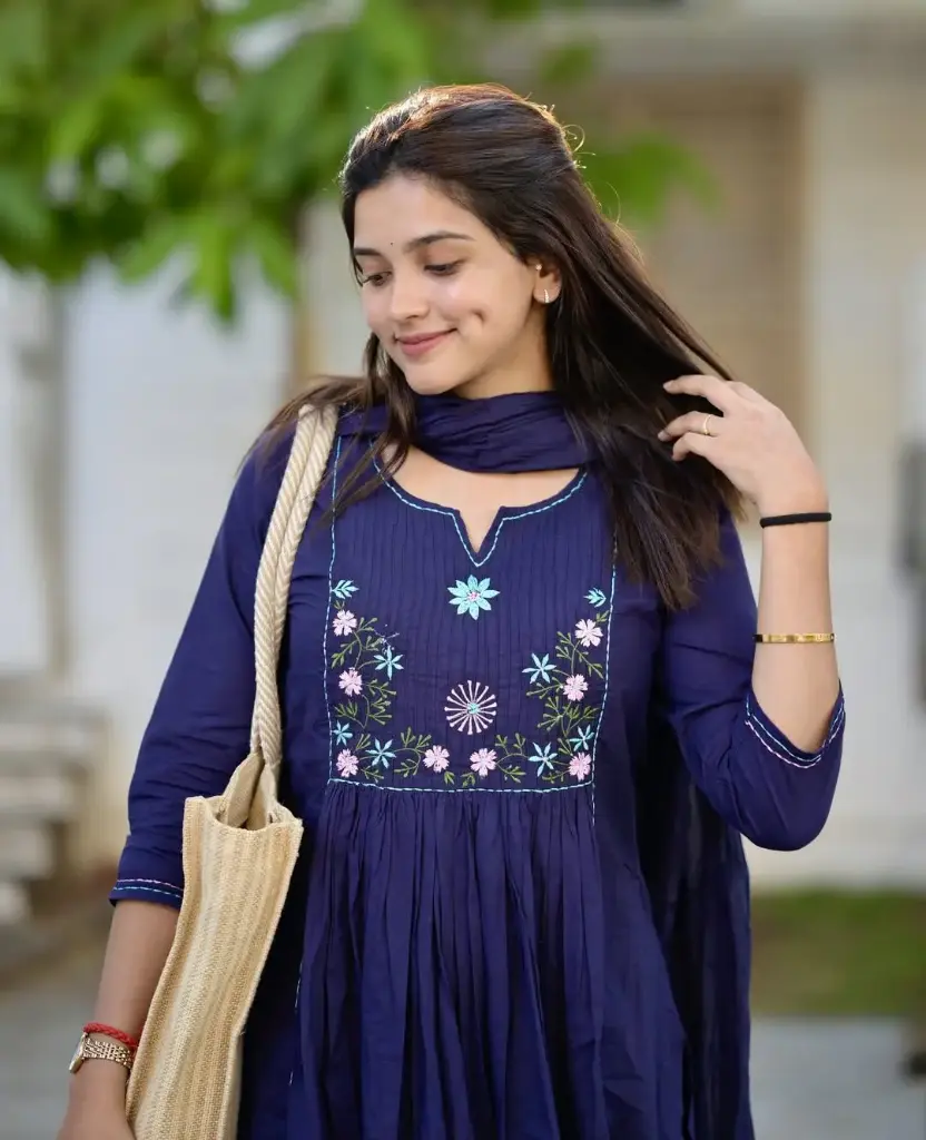 Malmal Blue Kurti Set (M/38)